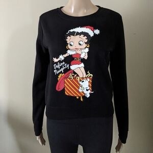Better Boop Naughty ugly Christmas holiday crewneck sweater, women's small